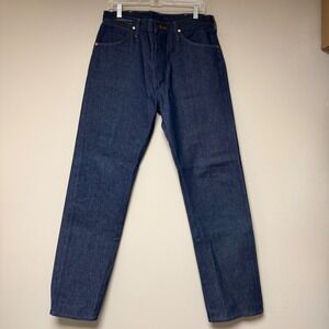 Wrangler Mens 34x35 Blue Denim Classic‎ Fit Straight Leg Jeans Western
